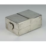 An Edwardian silver folding 2 pack playing card case with heart shaped clasp London 1900, 228 grams,