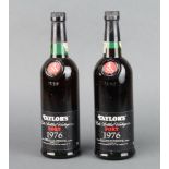 Two bottles of 1976 Taylors Late Bottled Vintage Port (1 slightly low on the neck)