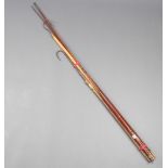 An early Hardy 10' salmon fly fishing rod with wooden handle, together with 2 Victorian gaffs