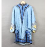 A Chinese blue silk Kimono