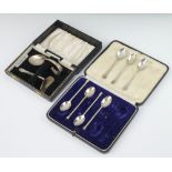 A silver pusher and spoon Birmingham 1961 and 1962, 4 coffee spoons and 3 others, 102 grams