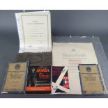 A Third Reich German certificate together with other German certificates, a Third Reich German