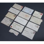 A quantity of Victorian stamped envelopes and letters