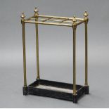 A 19th Century gilt metal rectangular 6 division umbrella stand 59cm h x 41cm w x 22cm d