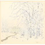 Tavik Frantisek Simon (1877-1942), print no.235, Continental snowy park study 35cm x 35cm