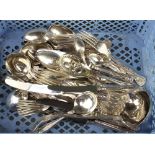 A quantity of silver plated Kings pattern cutlery