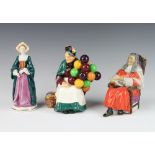 Two Royal Doulton figures - The Judge HN2443 15cm, The Old Balloon Seller HN1315 18cm and a