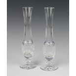 A pair of Waterford Crystal waisted vases 24cm