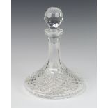 A Waterford Crystal ships decanter and stopper 24cm