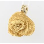 A 14ct yellow gold floral pendant, 5.6 grams, 25mm