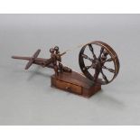 An 18th Century mahogany wool winder fitted a drawer 27cm x 64cm x 12cm