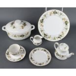 A Royal Doulton Larchmont pattern part tea and dinner service comprising 8 tea cups, 8 saucers,