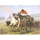 Graham Isom, print, "1984 Cheltenham Champion Hurdle" signed in pencil by the artist and Jonjo O'