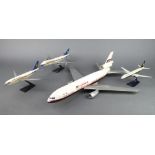 A model of a Laker Skytrain airliner 55cm x 47cm, a Caledonian Boeing 757 and 2 other Caledonian