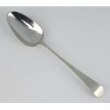 A George III silver dessert spoon, 38 grams, rubbed marks, London 1772