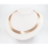 A 9ct yellow gold flat link necklace 41.8 grams