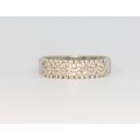 A 9ct white gold diamond dress ring 3.2 grams, size O