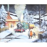Alan King, oil on board, signed, "Departure on Time, Great Western Railway" 2/6/2T no.6113 on the