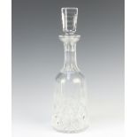 A Waterford Crystal mallet shaped decanter and stopper 32cm