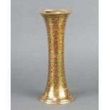 A Benares waisted brass vase 5cm x 9cm