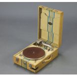 A Triumph portable manual gramophone (no handle) 16cm x 30cm x 42cm