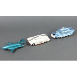 Dinky, diecast models of Thunderbird 2 (101), Spectrum pursuit Vehicle (104) and Maximum Security