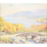Owen Bowen (1873-1967), oil on canvas signed, Lake District scene "Derwent Water" 29cm x 34cm