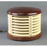 An Art Deco HMV Cavendish beehive style heater, converted to a lamp 25cm h x 32cm w x 23cm d Some