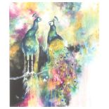 Katy Jade Dobson (1988), limited edition print, signed in pencil "Divine" study of peacocks no. 19