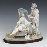 A Lladro group "Spring Time in Japan" 29cm