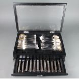 A set of silver plated Viners cutlery for 6 in the Art Deco style (36 pieces)