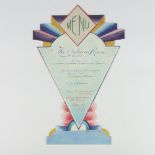 Of Royal Interest, a cut out menu card for a dinner at The Orchard Room dated Friday 21st June