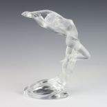 A Lalique clear glass figure of an acrobatic nude, 25cm, engraved Lalique France no.P0067