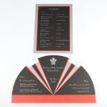 Of Royal Interest, a cut out menu card and programme for a meal and performance at St James's
