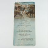 Of Royal Interest, a cut out rectangular menu card for a dinner at Balmoral Castle Sunday 16th