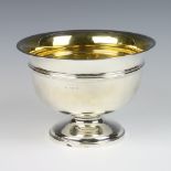 A Victorian silver pedestal bowl with strap work decoration, London 1860, 19cm, 316 grams