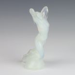 A Lalique opalescent figure - Vitesse, engraved Lalique France no.NM6 19cm