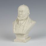 A Victorian WH Goss parian bust of Sir Moses Montefiore 13cm