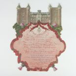 Of Royal Interest, a cut out menu card dated 14th October 2001 for a dinner For The Prince of