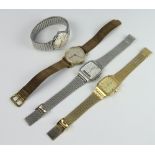A gentleman's vintage Dogma wristwatch with seconds at 6 o'clock, 3 other wristwatches