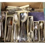 A quantity of Old English pattern silver plated cutlery