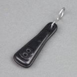 A black plastic key fob for a Bentley 8, 6cm x 2cm