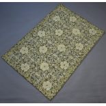 A grey, yellow and floral patterned Kashmiri panel 178cm x 120cm