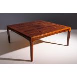 A ROSEWOOD SQUARE COFFEE TABLE, DANISH, 1960s