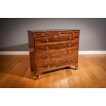A MAHOGANY AND BOXWOOD BANDED CHEST OF DRAWERS