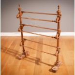 AN OAK TOWEL RAIL