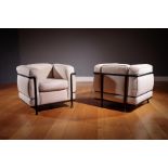 A PAIR OF LC3 ARMCHAIRS BY LE CORBUSIER, PIERRE JEANNERET & CHARLOTTE PERRIAND FOR CASSINA