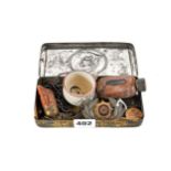 A QUEEN VICTORIA 1900 "SOUTH AFRICA TIN, A MINIATURE FIELDINGS JERRY NO1" NAZI CHAMBER POT, a 1914-