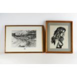 ANTHONY GROSS, 1905-1984, MONOCHROME ETCHING ENTITLED BACKWATER, No 3/70, signed 10 1/2 ins x 14 3/4