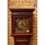 WM MAYHEW, WOODBRIDGE, AN 18TH CENTURY OAK LONGCASE CLOCK, 11 ins brass dial with 30 hour bird